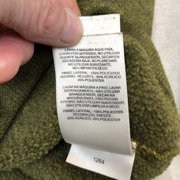 Columbia Men Jacket Large Pullover Sherpa Lined Cozy Green 1/4 Zip Fleece Casual - Picture 10 of 12